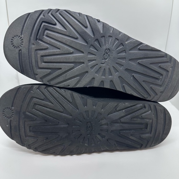 UGG Women's Bailey Button II Black Suede Sheepskin Boots - Picture 11 of 13